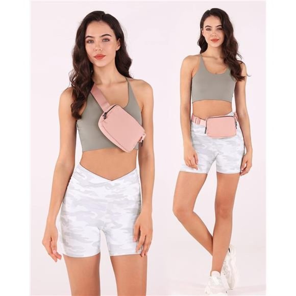 Unisex Mini Belt Bag with Adjustable Strap Small Waist Pouch for Workout Running - Picture 5 of 6